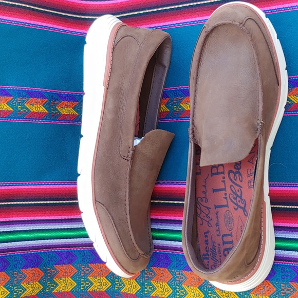 L.L. Bean Men's Kennebec Leather Slip-On Loafers in Brown Dark Earth Size 13 - Picture 17 of 17